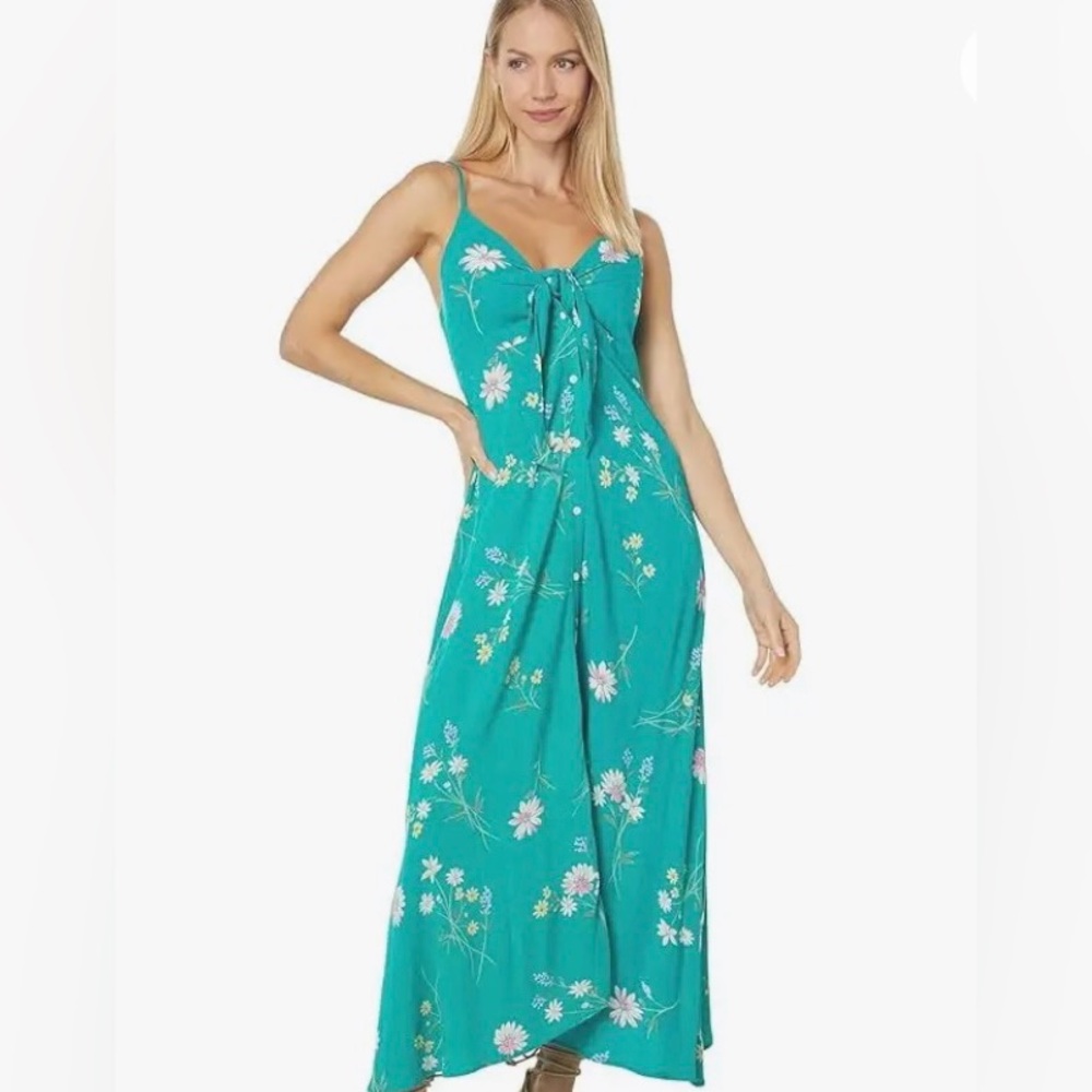 O'Neill Turquoise Floral Maxi Dress